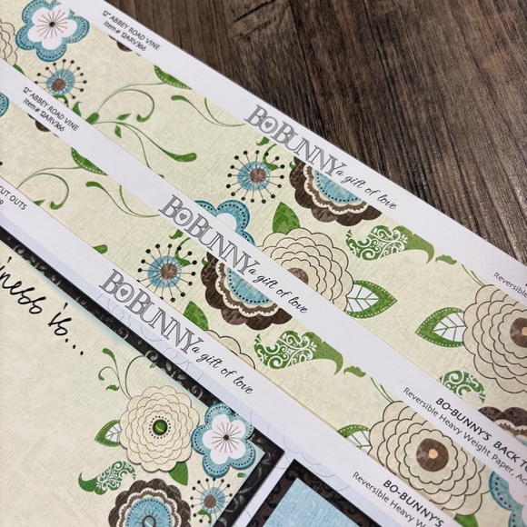 Chic Craft Paper Set - Floral, Script, Houndstooth Patterns - Picture 8 of 8